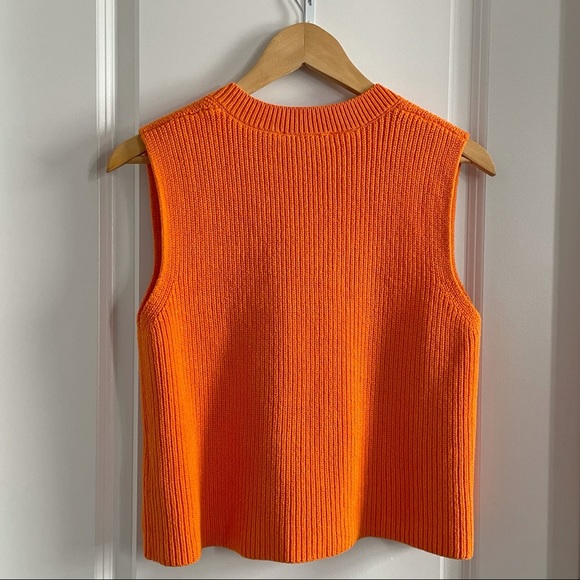 Zara Orange Knit Sweater Vest - Picture 2 of 3